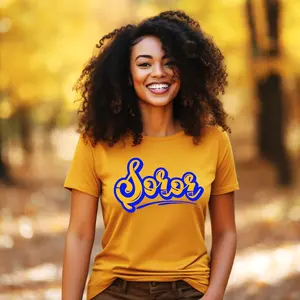 Sigma Gamma Rho 1922 T-Shirt. New SGRHO SOROR Blue and Gold Shirt