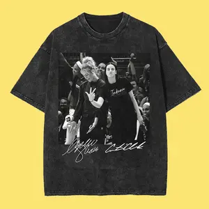 Caitlin Clark x Sophie Cunningham vintage Shirt, Retro Basketball Women Gift for Fans,Sophie Cunningham shirt, Caitlin Clark Shirt, basketball player moment wash shirt, gift for fan Cotton Jersey