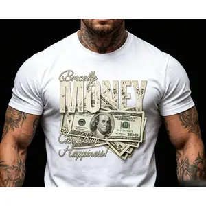 Money Can Buy Happiness Dollar Bill Graphic T‑Shirt | Urban Streetwear Tee for Men & Women | Trendy Hustle Casual Top