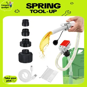 #TikTokShopSpringGlowUp SHEKAR Portable Auto Fuel Transfer Pump Auto-Stop 3.2GPM, USB Charging for Gasoline, Diesel, Kerosene, Light Oils, Non-Potable Water, Apply to Automobiles, Motorcycles, Lawn Mowers, Chainsaws, Agricultural Equipment, Heavy Duty