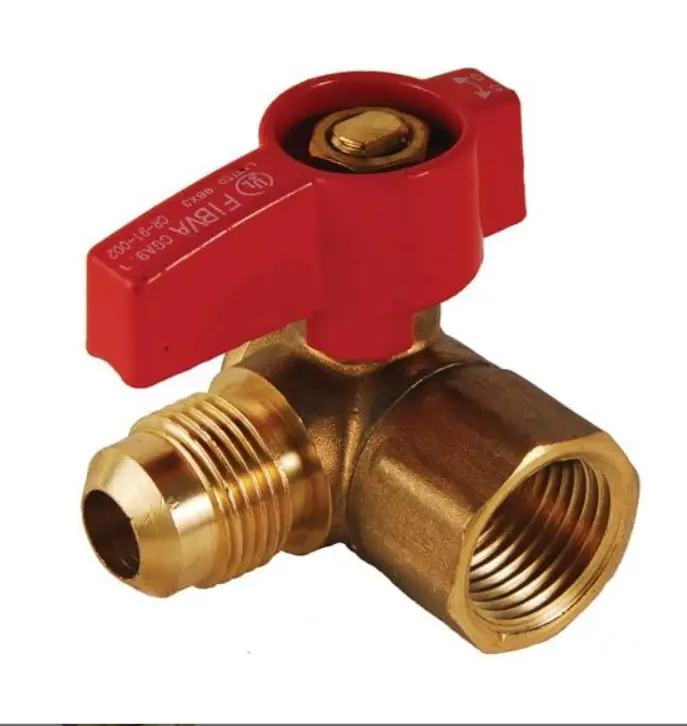 Angle Gas Valve 5/8” Male Flare 15/16 Thread X 3/4” FIP Brass Material Secure Efficient Flow for Gas Systems