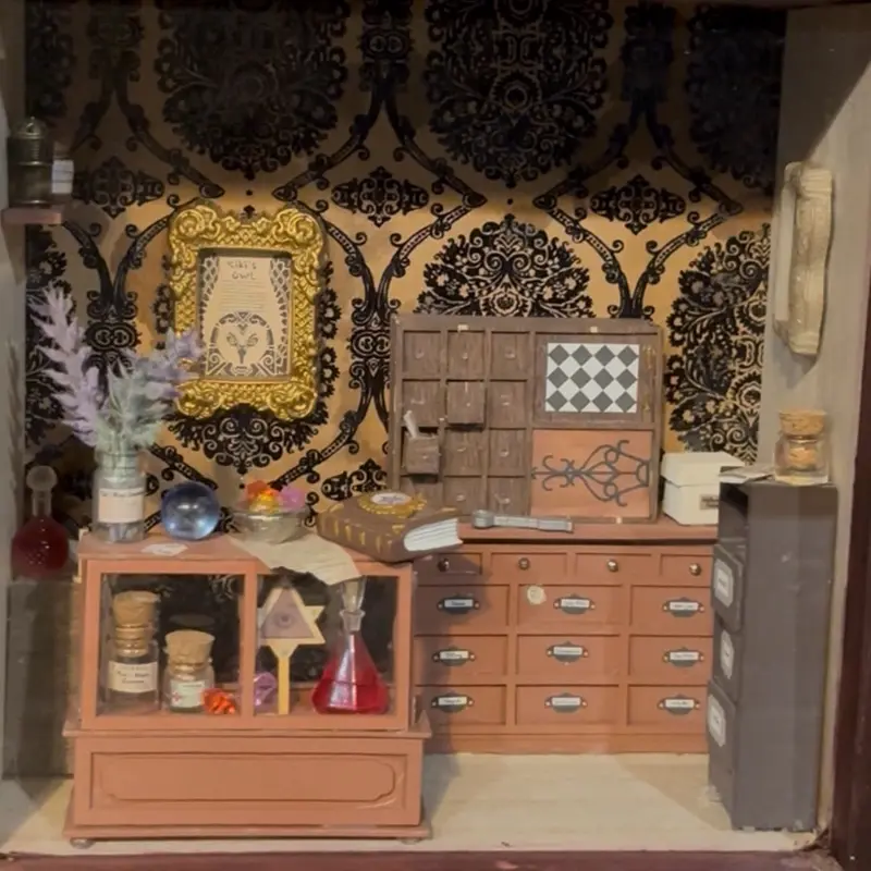Handcrafted Miniature Shadow Box Diorama