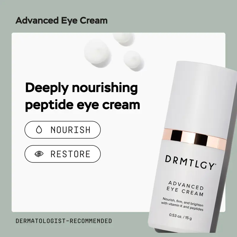 DRMTLGY Advanced Eye Cream 0.53oz with Peptides and Ceramides