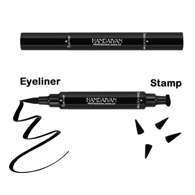 Viral Winged Eyeliner Stamp & Liquid Pen Waterproof Smudge-Proof Easy Perfect Wing Maker for Beginners Quick-Drying Makeup Must-Have