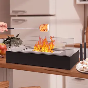 Tabletop Fire Pit Portable Indoor&Outdoor, UNTIMATY Table Top Fire Pit, Tabletop Ventless Fireplace Christmas Gifts for Women ZRSDIXKI