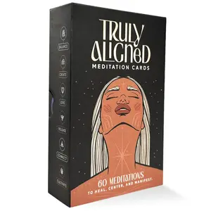 Truly Aligned Meditation Cards | 60 Meditations to Manifest & Relieve Stress | from Self Care to Self Aware | Spiritual Gift