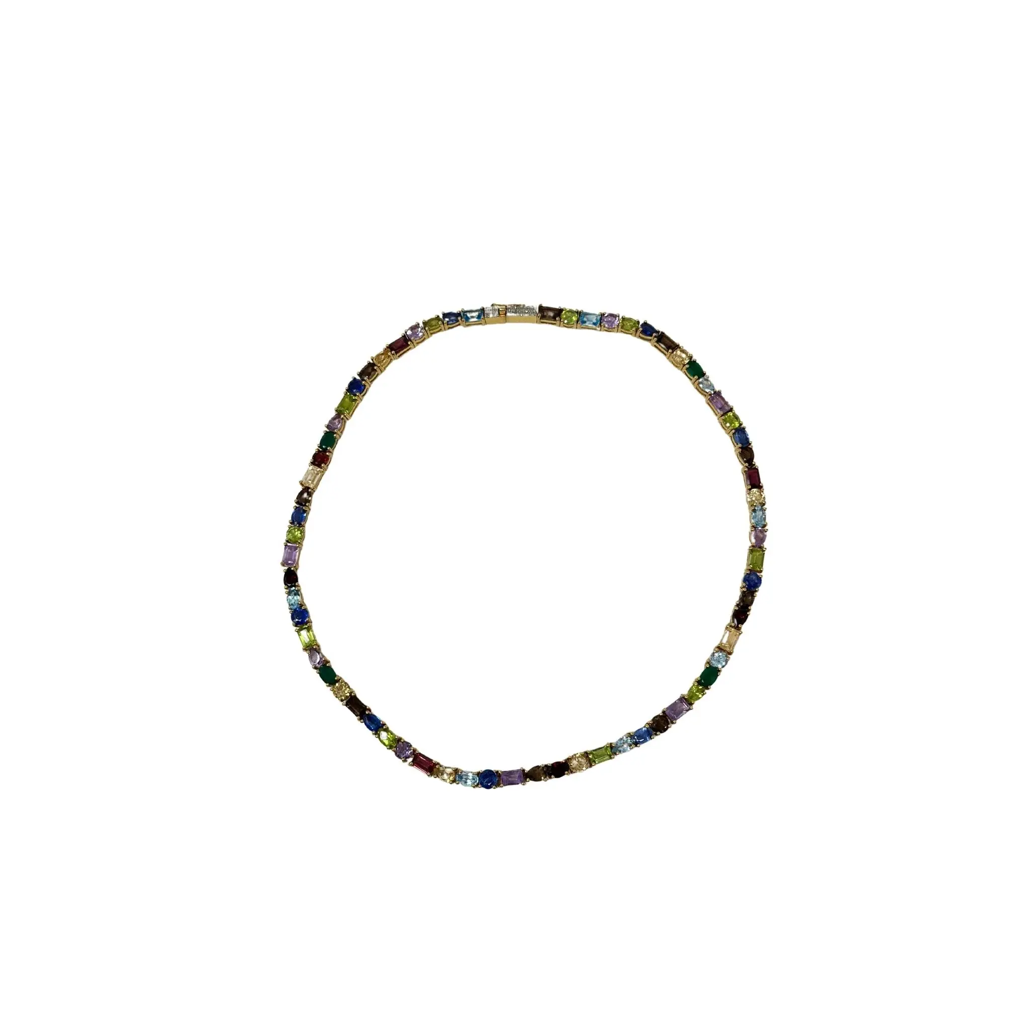 The Woods Multi Gemstone Tennis Necklace