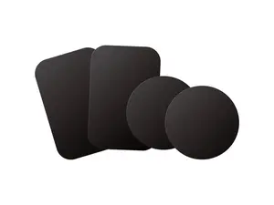 Mount Metal Plate with Adhesive for Magnetic Cradle-Less Mount X4 Pack 2 Rectangle 2 Round Compatible with Magnetic Mounts Black Easy Installation