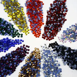 SS10 Hotfix Rhinestones, 10 Assorted Multicolor Packs, 1440pcs Each, Strong Glue for Fabrics,  for Crafting, Clothes, DIY Bedazzling