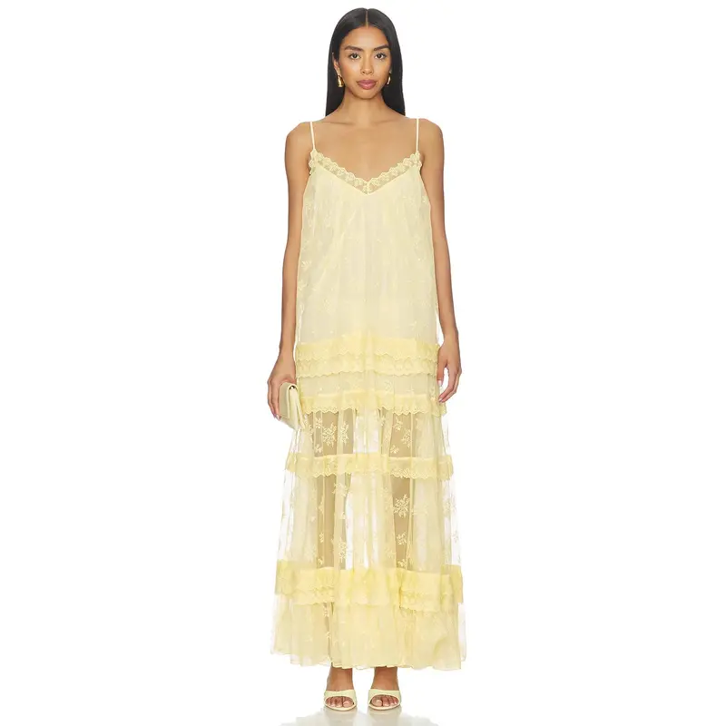 chinese dress ladies Tularosa Emily Maxi Dress in White  BlackSkinny