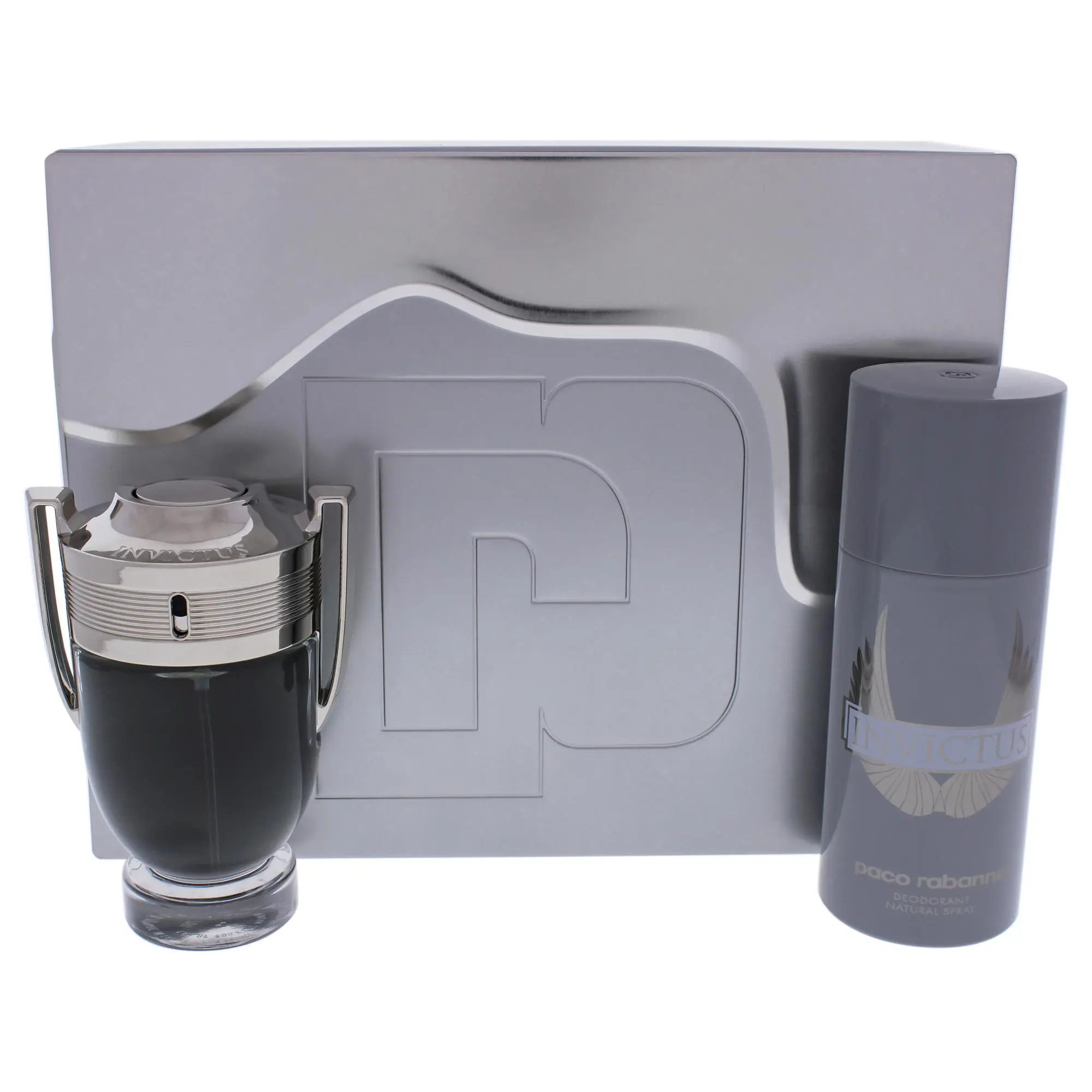 Invictus by Paco Rabanne for Men - 2 Pc Gift Set 3.4oz EDT Spray, 5.1oz Deodorant Spray
