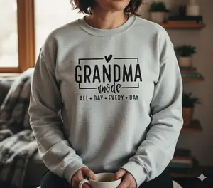 Kaizen Grandma Mode Sweatshirt Gildan 18000 Classic Crewneck Cozy New Grandma Crewneck Cute Nana Gigi Mimi Sweater Mother's Day Birthday Gift for Her Personalized Granny Pullover