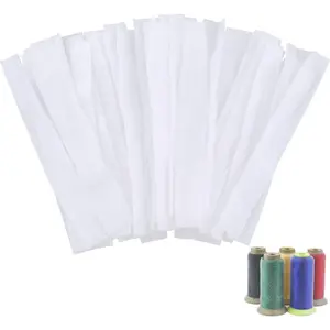 100 count Thread Net Spool Saver Huggers  Makeup Brush Protective Mesh Sewing Thread Cones Nets for Different Sizes of Sewing Quilting Winding Embroidery Machines White 5.91x0.79inch