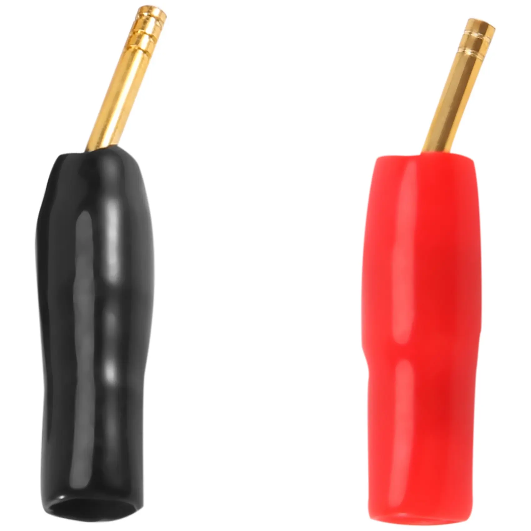 Black 10-Pair 2mm Screw-Type Copper Gold-Plated Banana Plug Pins, Audio Speaker Cable Connectors for Secure Connection