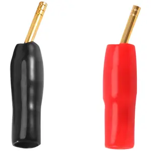 10-Pair 2mm Banana Plug Pin Screw Type, Audio Speaker Cable Connector Copper Gold Plated