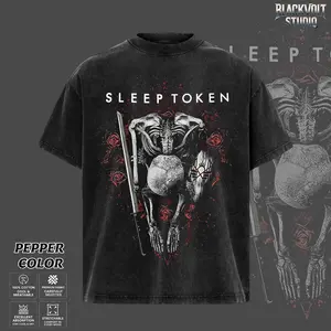 Sleep Token Skeleton Heavy Metal Shirt, Dark Gothic Punk T-Shirt, Heavy Rock Graphic Shirt, Alternative Grunge Aesthetic, Gift for Men & Women