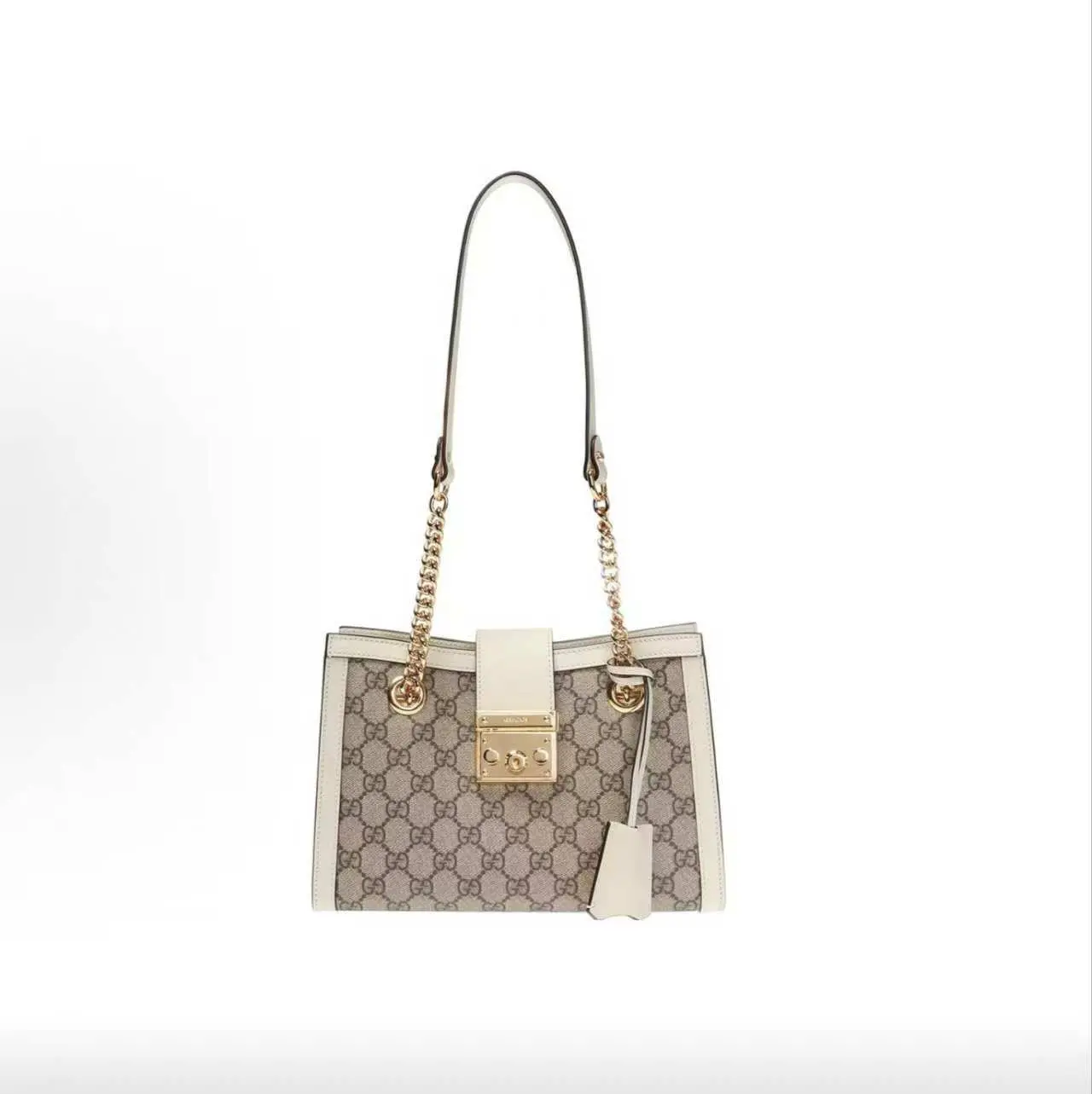 Pre-owned GUCCI Padlock Small White Shoulder Crossbody Bag
