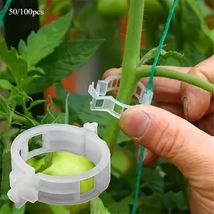 50/ 100pcs, vine support, sturdy material, enough to support your plants. Help plants grow upright while saving space in gardens or greenhouses, promoting better air circulation and sunlight exposure, and supporting plant growth
