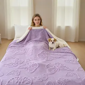 King/queen Size Butterfly Blanket, Multi-Color Options, Warm and Breathable, Ideal for Bedroom, Office, Outdoor Camping, Beach Picnic, Sofa Use
