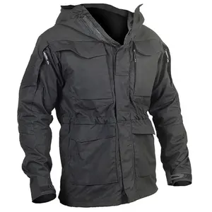 M65 UK   Clothes Windbreaker Hunting Field Jackets Mens Winter/Autumn Waterproof Flight Pilot Coat Hoodie Three Colors