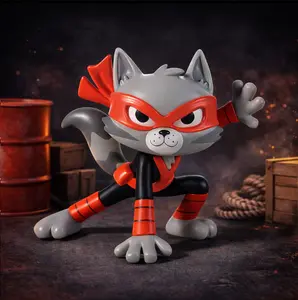 Cat Ninja Action Figure – Epic Original Collectible Toy for Kids & Anime Fans-Ready for Action