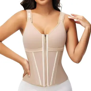 Waist Shapewear for Women with Bra Tummy Control Girdle Workout Shapewear with Adjustable Shoulder Strap