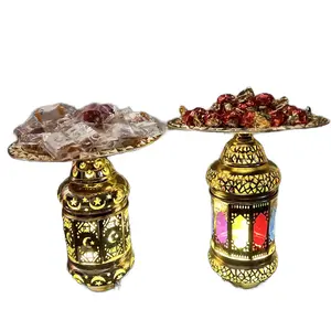 Lantern for Ramadan with tray , Ramdan lantern, Ramadan gift. Eid gift, beautiful home decoration Religious Ornaments