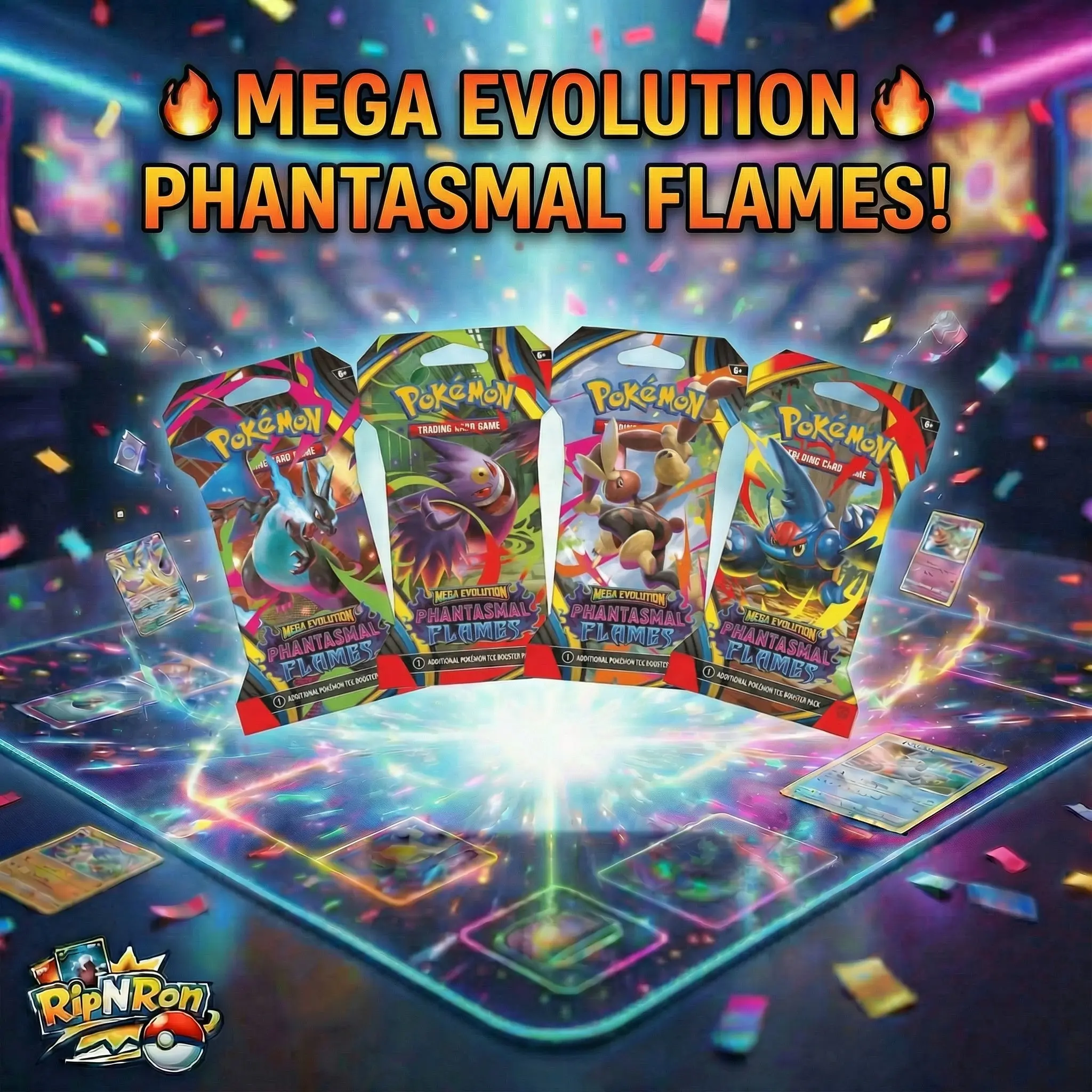 Pokémon TCG: Mega Evolution: Phantasmal Flames Booster Pack (1 Random Pack Art)