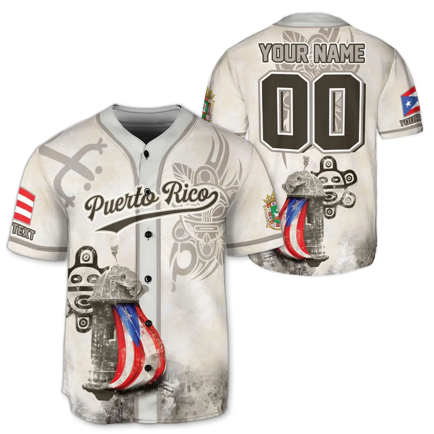 2025 Custom Puerto Rico Men s Baseball Jersey: Personalized Name & Team Symbol - Official Team Apparel