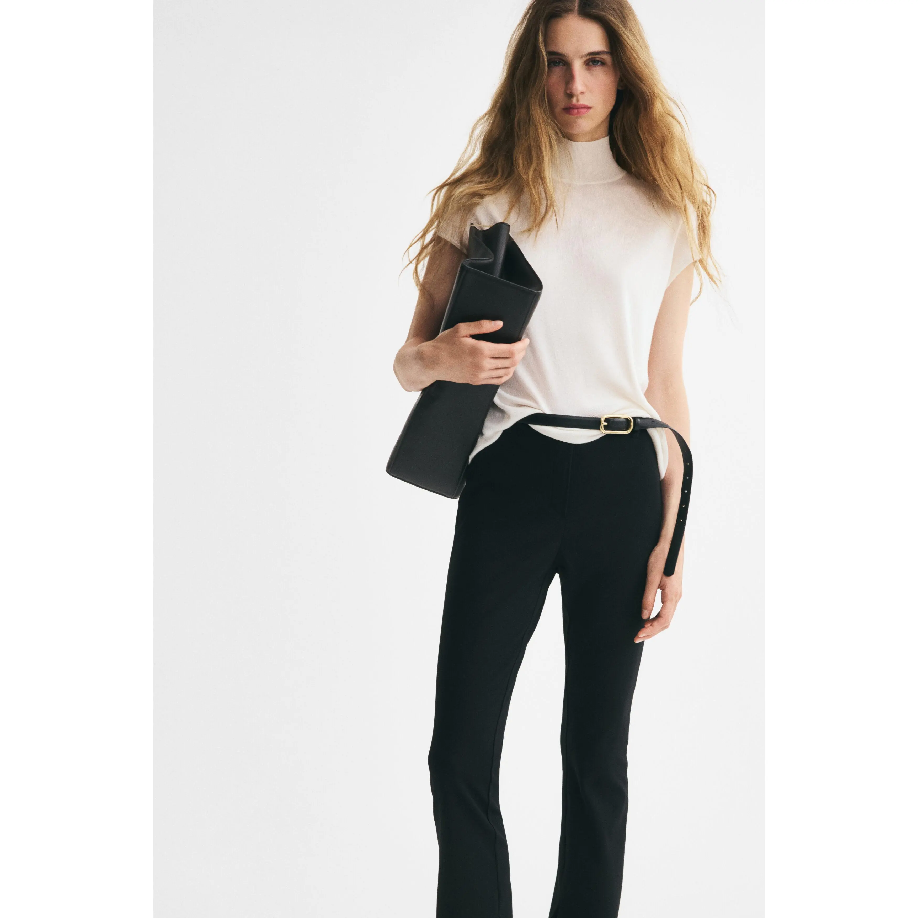 H&M Silk-blend fine-knit turtleneck top