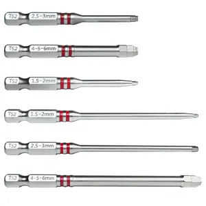 QIVOO Screwdriver Bits Set 6pcs with Magnetic Hex Shank Pagoda-Shaped Design in Multiple Sizes for Electric Drills and Wrenches fathersdaygift