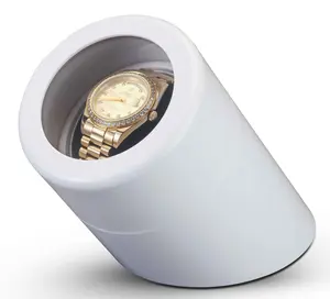 Diplomat Modern Single White Piano Finish Watch Winder with Japanese Mabuchi Motor