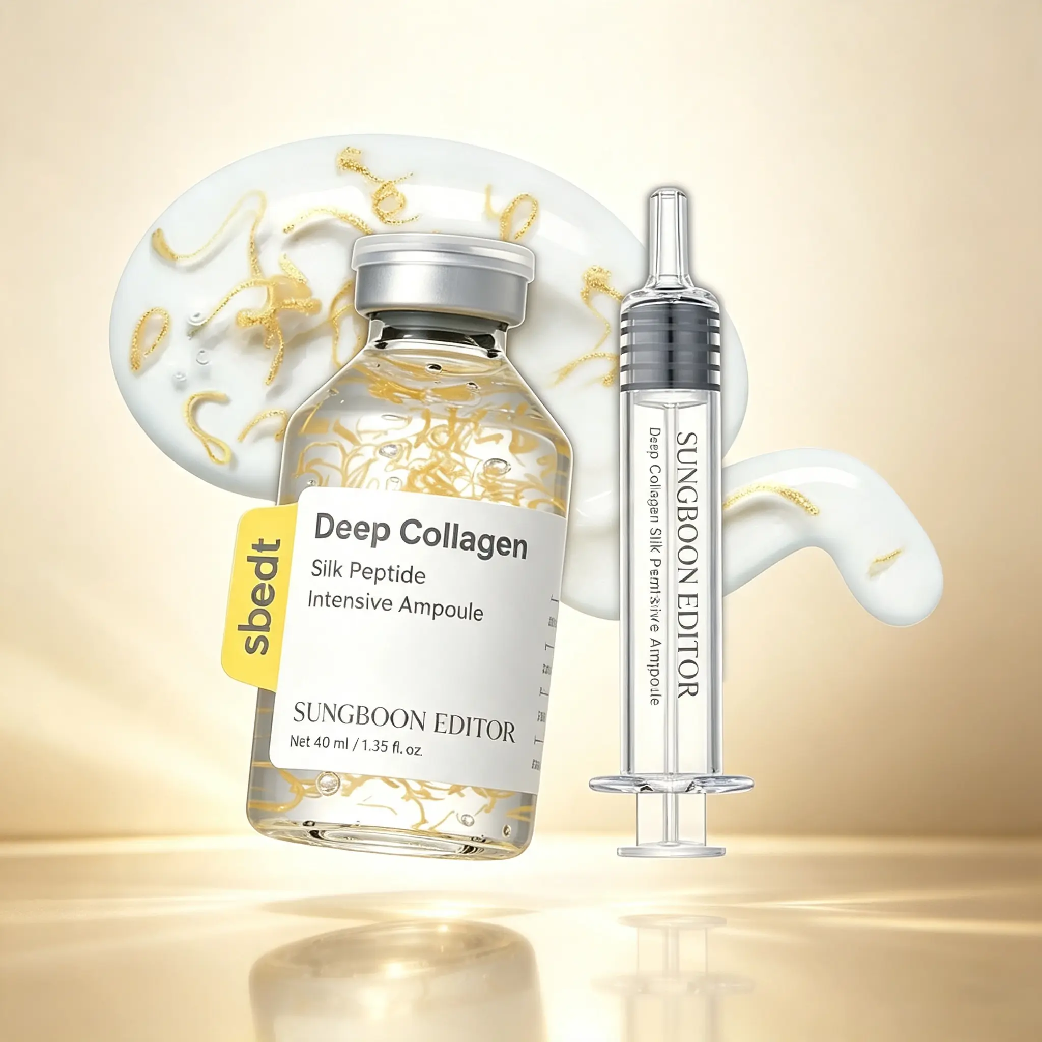 Sungboon Silk Lifting Ampoule - Collagen & Peptide Blended Anti-Aging Serum, Skincare Essence to Diminish Wrinkles, Lift Sagging Skin, Boost Plumpness