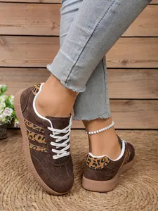 Women's Fashion Leopard Print Training Shoes, Casual Versatile Sneakers, Perfect for Daily Wear, Comfortable and Stylish