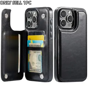 High-Quality PU Leather Wallet Phone Case, Fits Multiple iPhone Models, Card Slot & Stand Design, Shockproof Protection, Fashionable Look