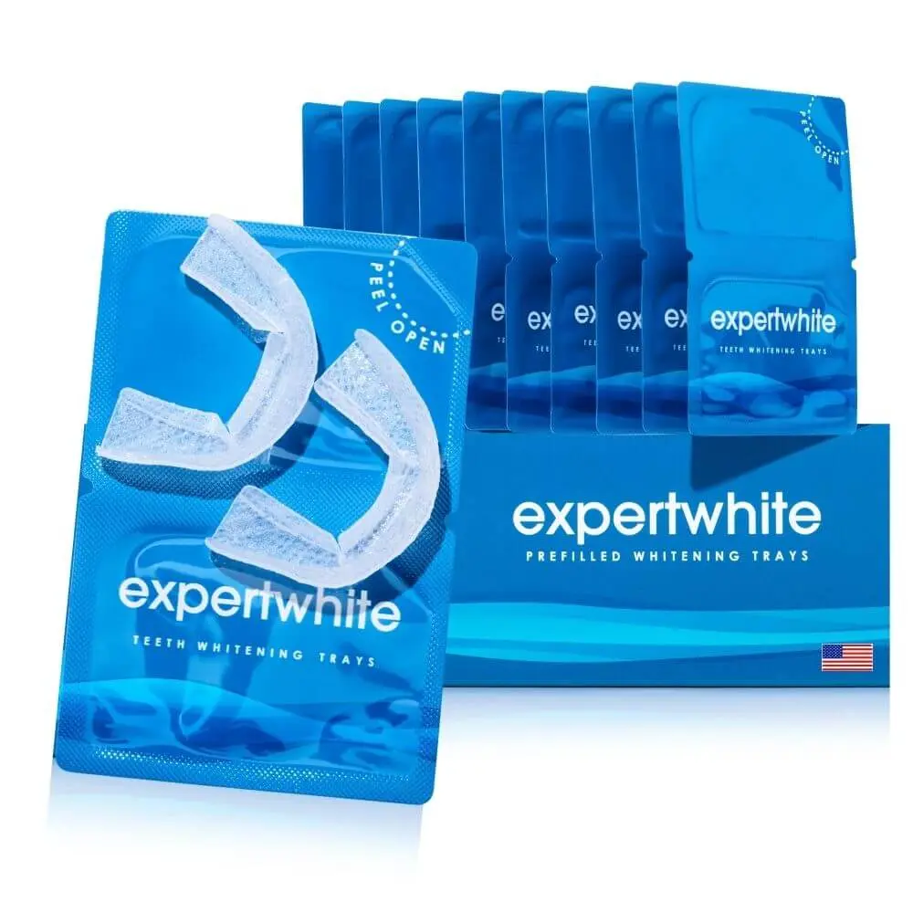 Expertwhite FlexFit Whitening Trays - Prefilled Teeth Whitening Trays | Erases Yellow | Dentist-Grade 12%HP | DryFit Technology | No Mess. No Slip. Whiter Teeth.