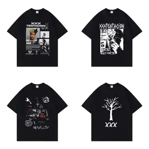 Fashion XXXTentacion Retro Oversized Cool Streetwear Crew Neck Pure Cotton Soft T-shirt Women Men Unisex Summer Comfortable and Stylish Items Holiday Gifts Father's Day