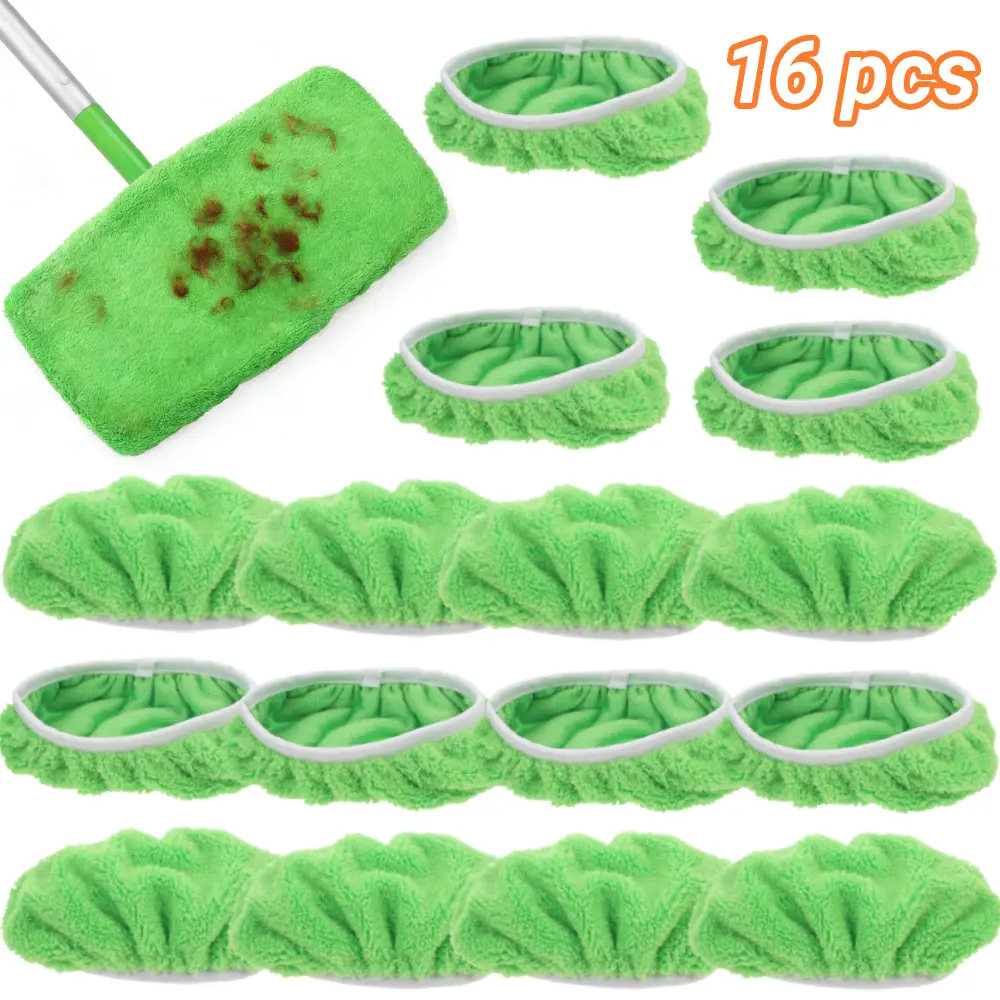 A Set of 16/8 Pcs Reusable Mop Pads Refill Compatible with Swiffer Sweeper Mop,Dry Sweeping Cloths & Wet Mopping Cloths for Household Cleaning,Washable Microfiber Pads for Mopping Floors,Tools & Hardware,Summervibes