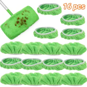 A Set of 16/8 Pcs Reusable Mop Pads Refill Compatible with Swiffer Sweeper Mop,Dry Sweeping Cloths & Wet Mopping Cloths for Household Cleaning,Washable Microfiber Pads for Mopping Floors,Tools & Hardware,Summervibes