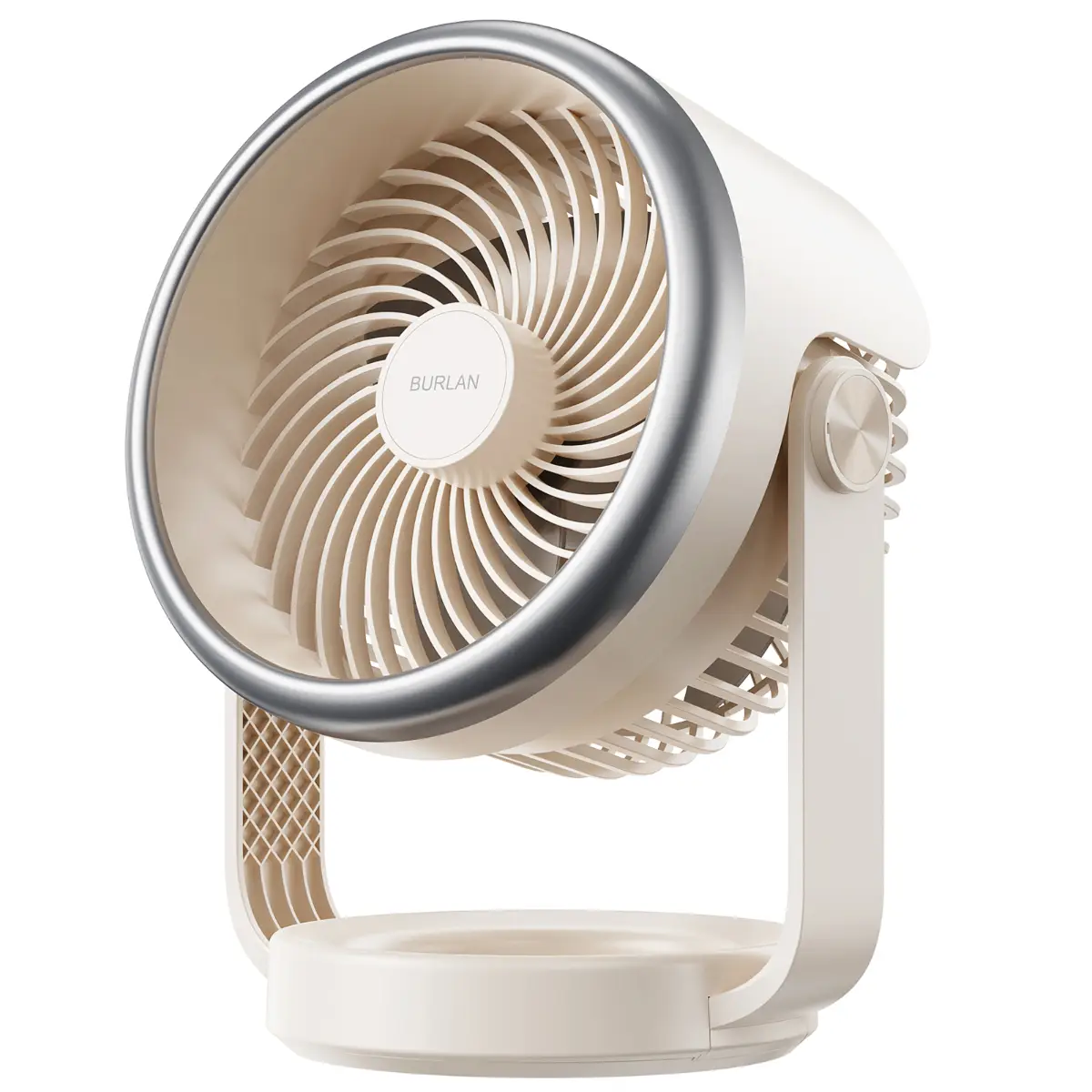 BURLAN Desk Fan, 10 inch Small Desk Fan Air Circulator Portable Table Fan with USB and Strong Airflow, Quiet Operating Fan For Bedroom, Made Of Durabl