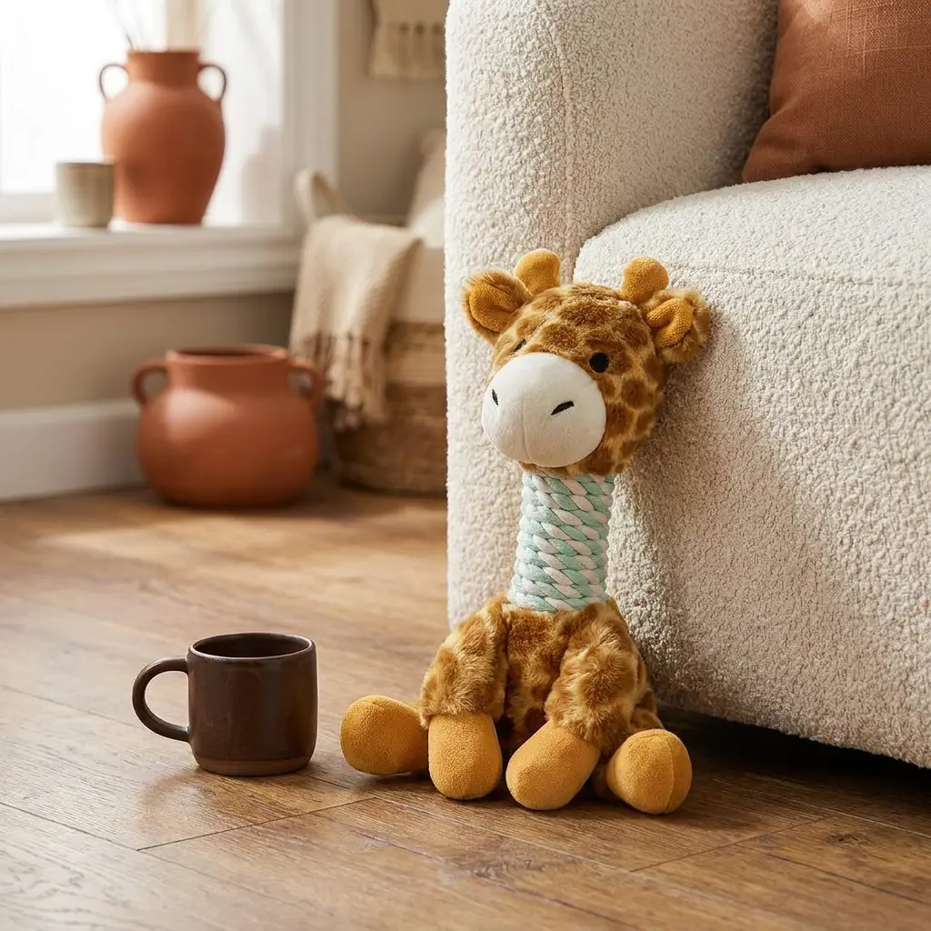 Knotted Crew Plush Rope Toy — Squeaky Tug Toy for Dogs