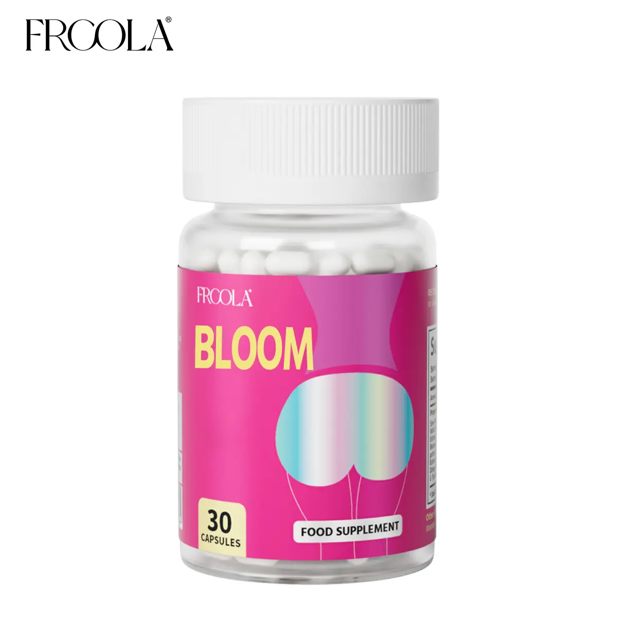 Frcola Bloom Women's Herbal Blend Capsules - Natural Support, Prop 65 Safe, with Saw Palmetto, Wild Yam, Fenugreek, Blessed Thistle Seed, Atlantic Kelp, Motherwort, Dong-Quai, L-Tyrosine - 30 Count