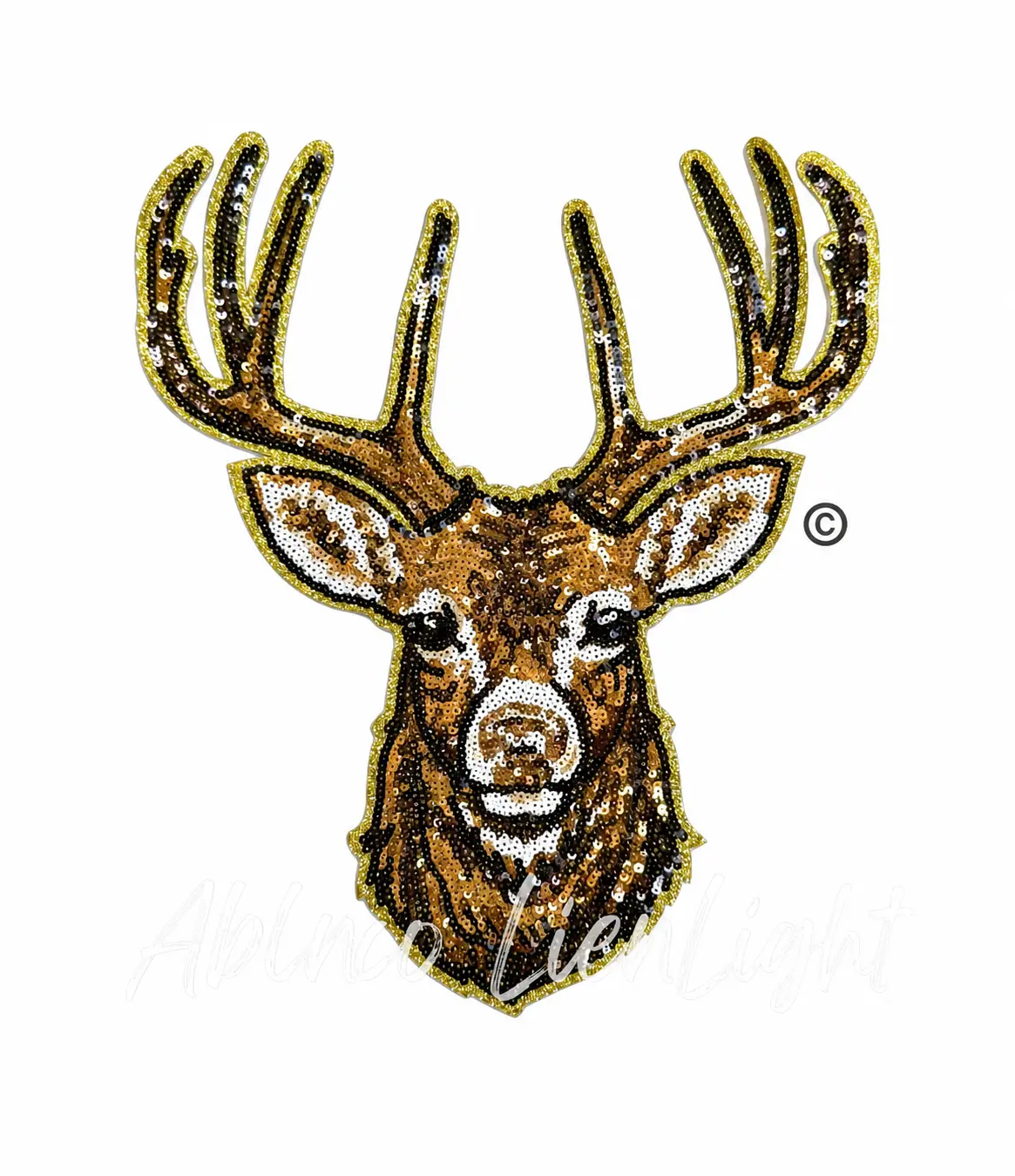 Deer Hunting Sequin Patch - Large Deer Hunting Sequin Patch - Large