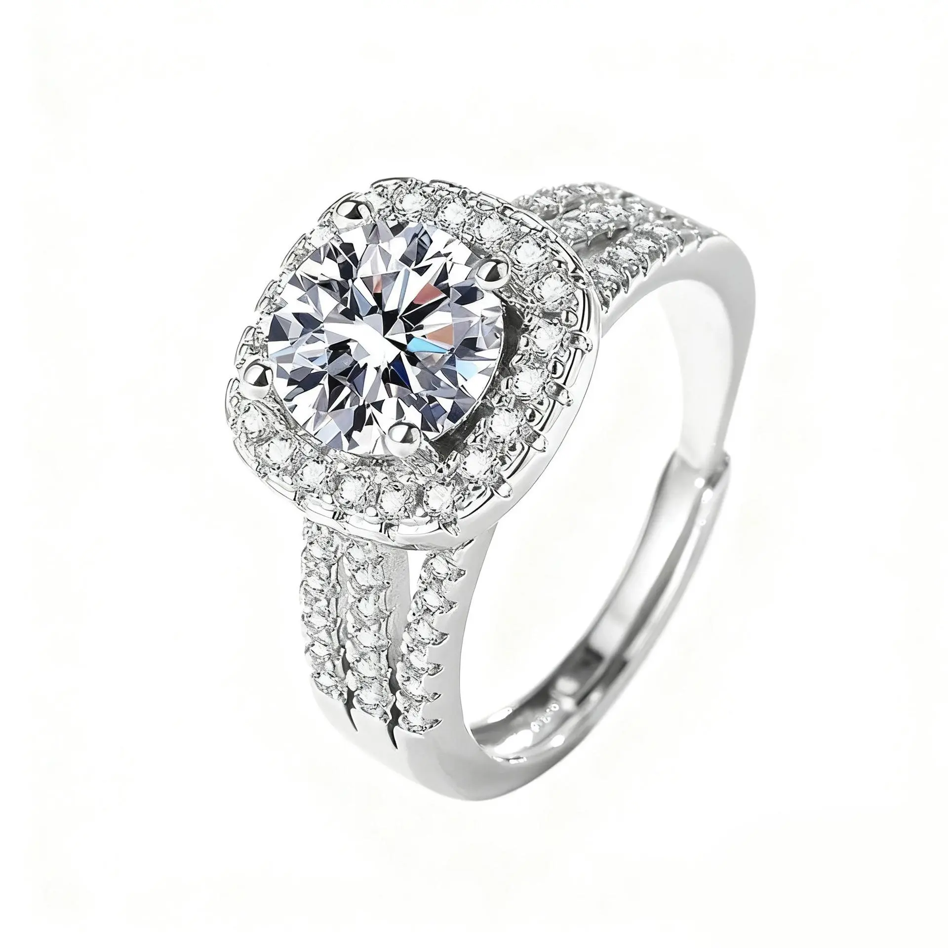 Rings engagement rings wedding Synthetic Moissanite holiday gifts luxurious dazzling affordable For Her Jewelry Synthetic Moissanite