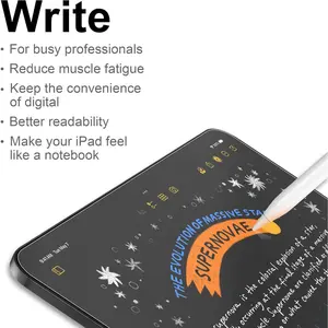 Megoo Paper Glass Screen Protector for iPad Pro 11 inch M4(2024), Matte for Drawing/Anti-Glare/Easy Installation/Protective Case Compatible, 2-Pack