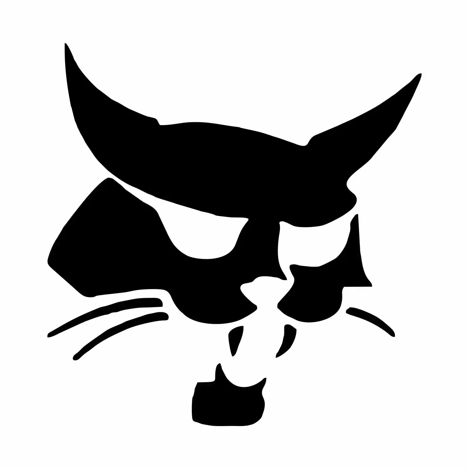 2026 New New Design Bobcat Head Silhouette Car Sticker Waterproof Sunscreen Vinyl Decal Motorcycle Decoration JDM Decorative Decal, 18cm For your Cars