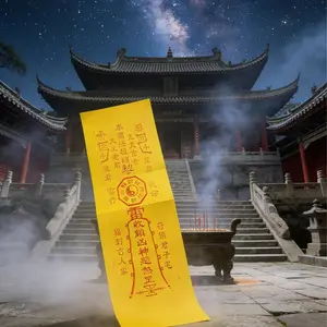Five Thunder Patriarch Talisman and Incantation Scroll / Complimentary Five Emperors Coins / Home Protection / Evil Ward / Demon Exorcism / Purify Magnetic Field / Traditional Chinese Taoist Culture — The Five Thunder Patriarch talisman was blessed and ac