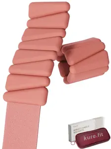 kure.fit Weighted Bangles | Adjustable Wrist and Ankle Weights for Women 1LB Each (Set of 2) | Ankle Weights for Yoga, Pilates & Walking | Leg & Arm Weights for Men | Home & Gym Workouts