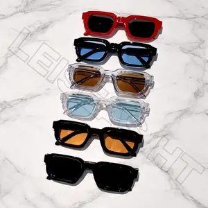 6 - Pack Vintage Rectangle Frame Sunglasses for Men & Women – Retro Fashion Sun Glasses with UV400 Protection, Luxury Design Eyewear