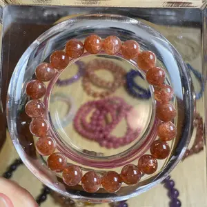 Sunstone Bracelet | 8mm Stretchable Beaded Gemstone Bracelet